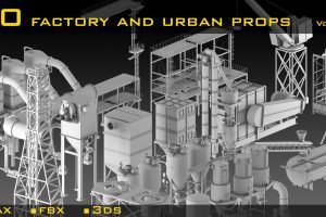 50 Factory and Urban Props- Vol 03 C5468