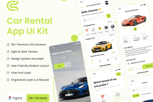 UI8 – Car Rental App UI Kit U1211