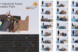 Artstation – 200+ Industrial Debris Scrap Trash Assets Pack C5484