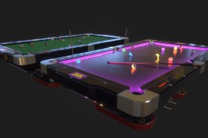 Unreal Engine – Pool Table with Neon Balls UE1571