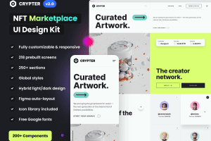 UI8 – Crypter v.2 – NFT Marketplace UI Kit U1220