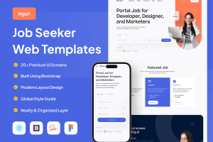 UI8 – Ngul! – Job Seeker Web Templates U1289