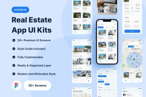 UI8 – Hoomiw – Real Estate Mobile App UI Kits U1256