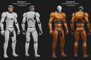 Unreal Engine – Modular Male Mannequin on Standard Skeleton UE1368