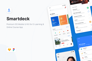 UI8 – Smartdeck Student Mobile Course E-Learning App UI Kit U1309