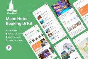 UI8 – Maan Hotel Booking App Flutter UI Kit U1271