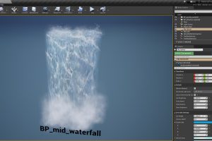 Unreal Engine – Niagara Realistic Waterfall and Water Element VFX UE1376
