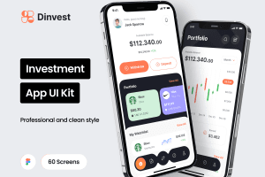 UI8 – Dinvest – Investment Mobile App UI Kit U1223