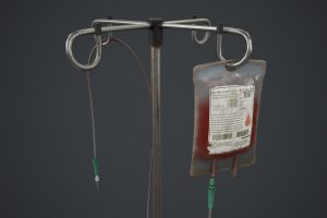 cgtrader – Medical IV Blood Bag Stand PBR Game Ready Low-poly 3D model C5566