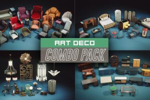 Unreal Engine – Art Deco COMBO Prop Pack UE2491