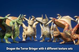Unreal Engine – Dragon for Boss Monster PBR UE5074