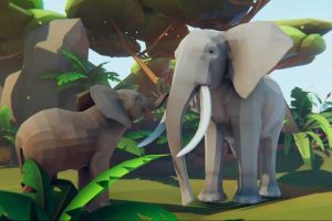 Unity – Poly Art Elephants U5047