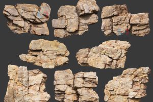 artstation– High Poly Yellow Cliff Face Modular 221208 – Ultra HD 16K Texture  C5534