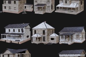 artstation – HOUSE BUILDING POSTAPO POST APO DESTROYED WOODEN OLD RUIN CITY C5587