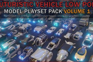 Artstation – Futuristic Vehicle Low Poly Playset Pack Volume 1 C5601