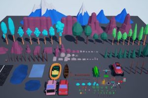 Unreal Engine – Low Poly Stylized Environment UE5348