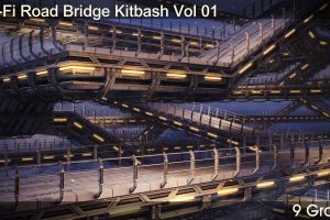Sci-Fi Road Bridge Kitbash Vol 01 C5632
