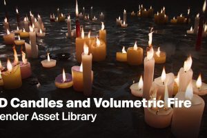 3D Candles, Smoke and Volumetric Fire for Concept Art – Blender Asset Library   C5661
