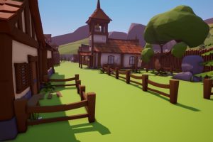 Unreal Engine – Low Poly Village UE6038