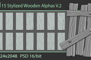 Artstation – Stylized Wooden Alphas V.2 C5742