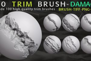 Artstation – 100 Trim Brush – Damage – Vol 01 C5747