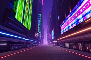 Unity-Sci-Fi Neon City U3613