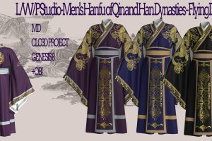 Artstation – L/W/P Studio-Men’s Hanfu of Qin and Han Dynasties – Flying Dragon C5755