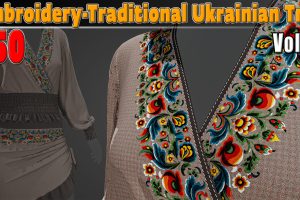 Artstation – 150 Embroidery- Traditional Ukrainian Trim Vol.01 C5767