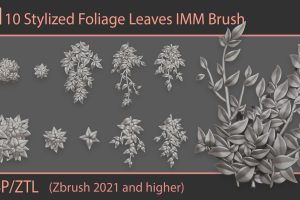 Stylized Foliage Leaves IMM Brush  C5701