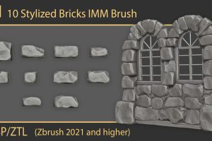 Artstation – Stylized Bricks IMM Brush C5721