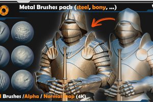 Artstation – Metal Brushes (steel, bony, …) Vol 01 C5728