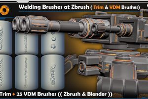 Artstation – Welding Brushes at Zbrush ( Trim & VDM Brushes) Vol 02 C5730