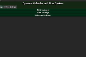Unreal Engine – Dynamic Calendar and Time System UE6267