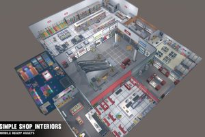 Unity-Simple Shop Interiors – Cartoon Assets U3725
