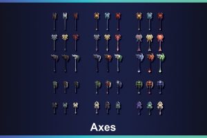 Unity-Stylized Axes – RPG Weapons U3831