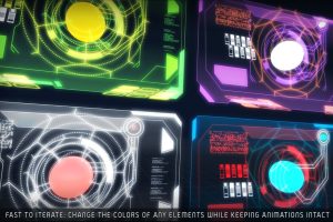 Unity-Customizable SciFi Holo Interface U3590