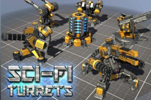 Unity-Sci-Fi Turret (PBR) U3600