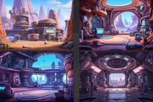 Unreal Engine – BACKGROUND Stylized Sci Fi 1 UE7021