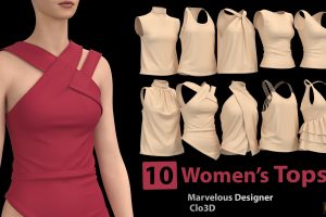 Artstation – 10 Women’s Tops + Zprj +Obj + Fbx C5754