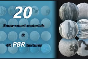 20 snow smart materials + 4k pbr tetxures C5793