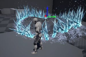 Unreal Engine – Ice Skill VFX Interactive with Terrain UE7219