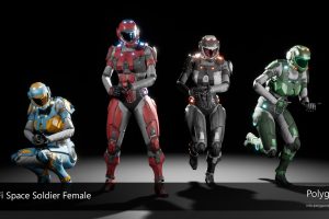 Unreal Engine – Sci Fi Space Soldier Female UE7280