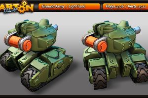 Unity-Cartoon Light Tank U3963