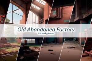 Unreal Engine Old Abandoned Factory Background Set UE7581
