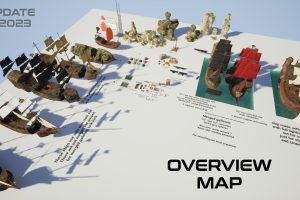 Unreal Engine Ships and Rocks UE7492