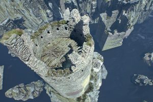 Unreal Engine Cliff Tower Ruins UE7609