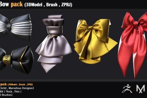 20 Bow pack (3DModel , Brush , ZPRJ)  C5836