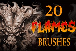 Zbrush + Blender 20 Flames Brushes  C5872
