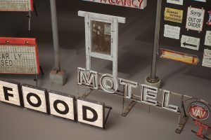 Unreal Engine – Signage VOL 2 Town and City Nanite and Low Poly UE7777