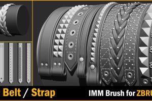 30 IMM Belt / Strap Brush for Zbrush C5894